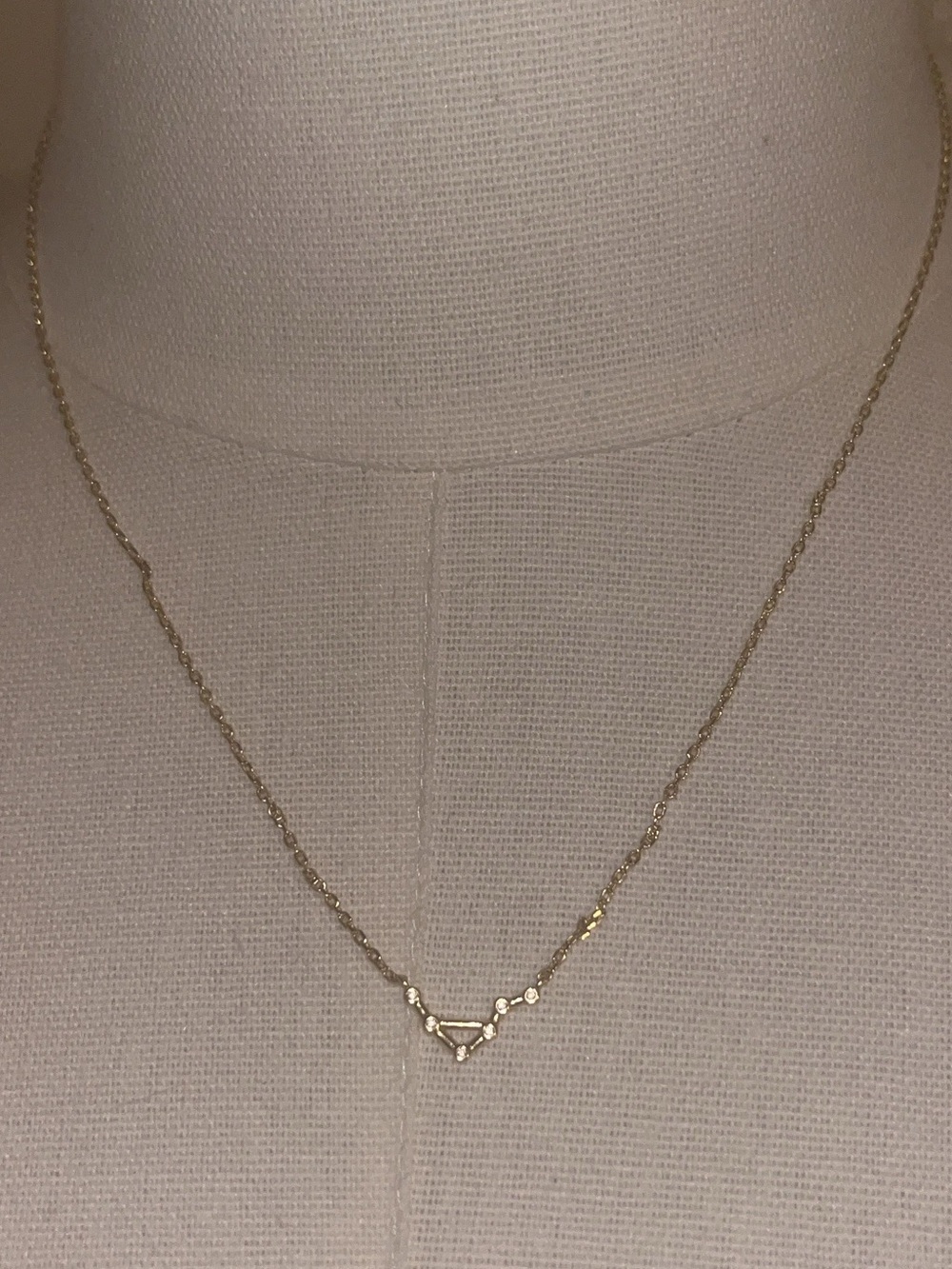 Delicate Gold Libra Sign Pendant Necklace